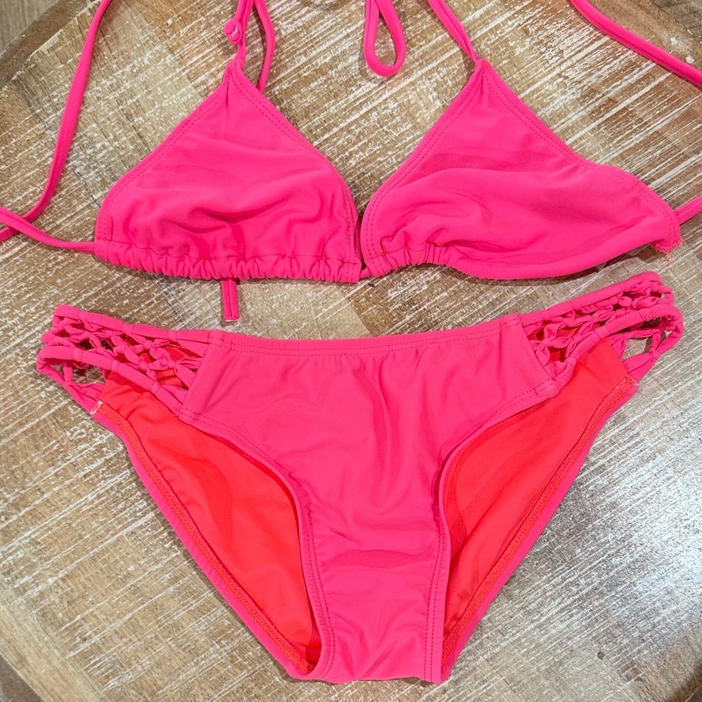 Hot Pink Two-Piece Bikini Set